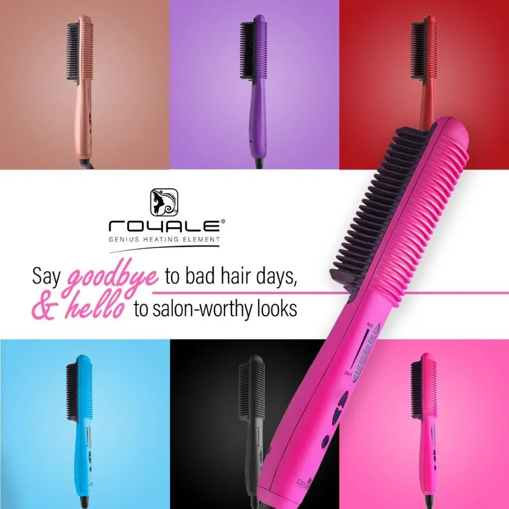 Royale | Hair | Royale Ceramic Straightening Brush Free Travel Case And ...